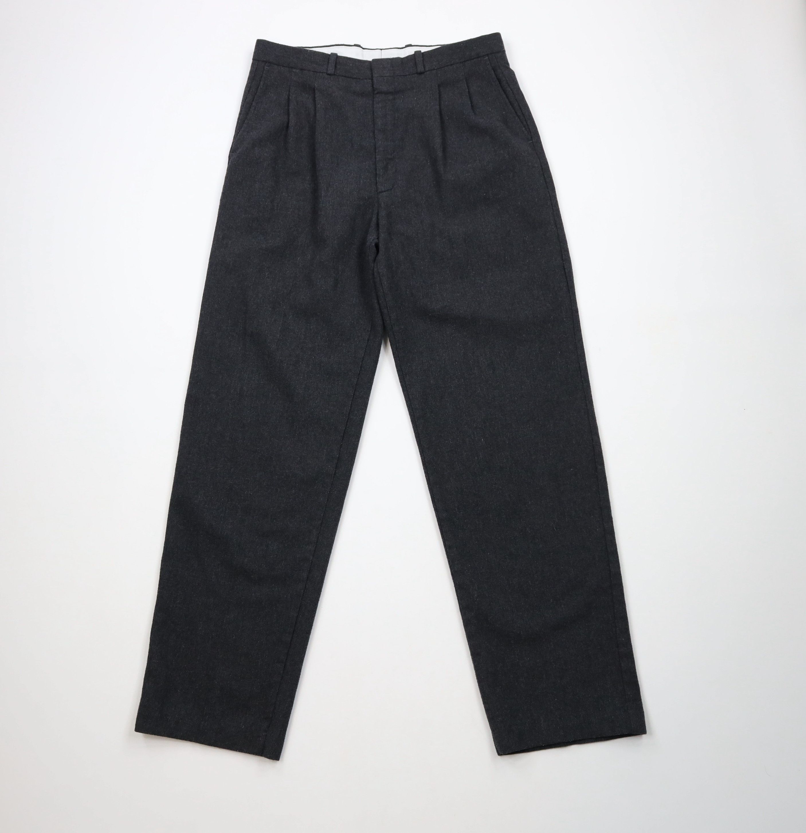 Vintage Vintage 90s Streetwear Pleated Chino Pants Trousers Gray USA Size US 32 / EU 48 - 1 Thumbnail