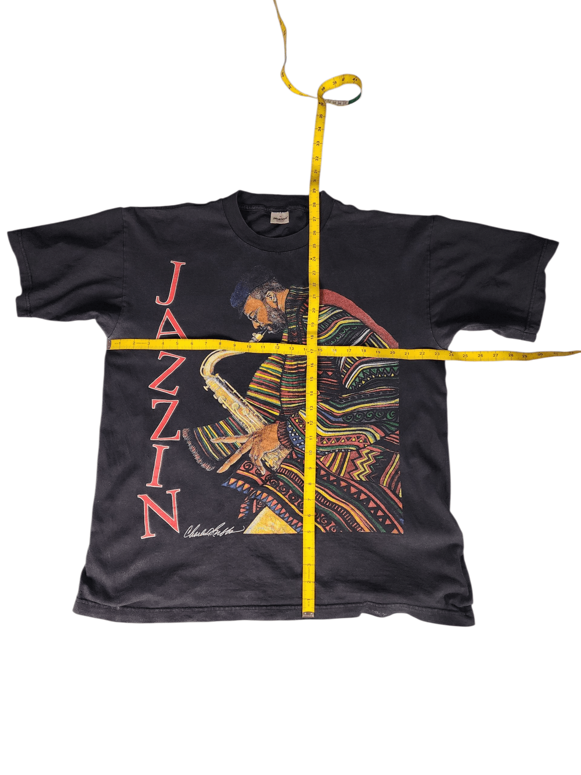 Vintage Rare Vintage 90s Charles Bibbs 1997 Jazz tee Murina shirt Size US XL / EU 56 / 4 - 6 Thumbnail