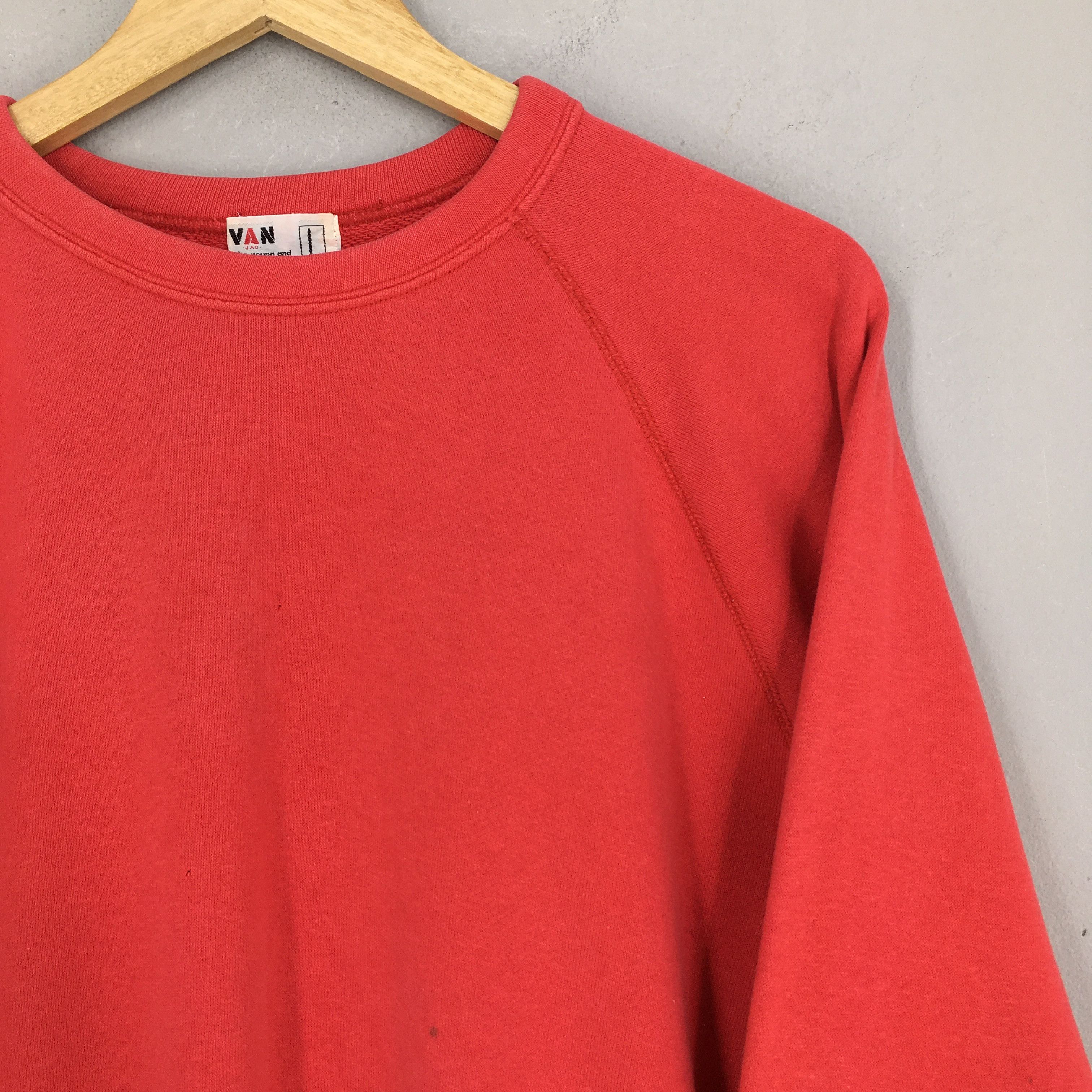 Japanese Brand Vintage Van Jac Japan Red Sweatshirt Large Size US L / EU 52-54 / 3 - 4 Thumbnail