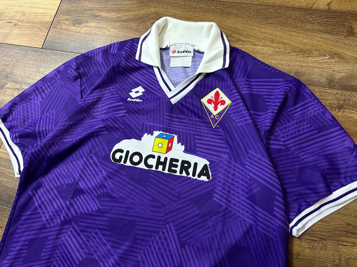 Lotto Sport FIORENTINA RARE JERSEY HOME FOOTBALL SHIRT 1991 1992 LOTTO Size US XXL / EU 58 / 5 - 2 Thumbnail