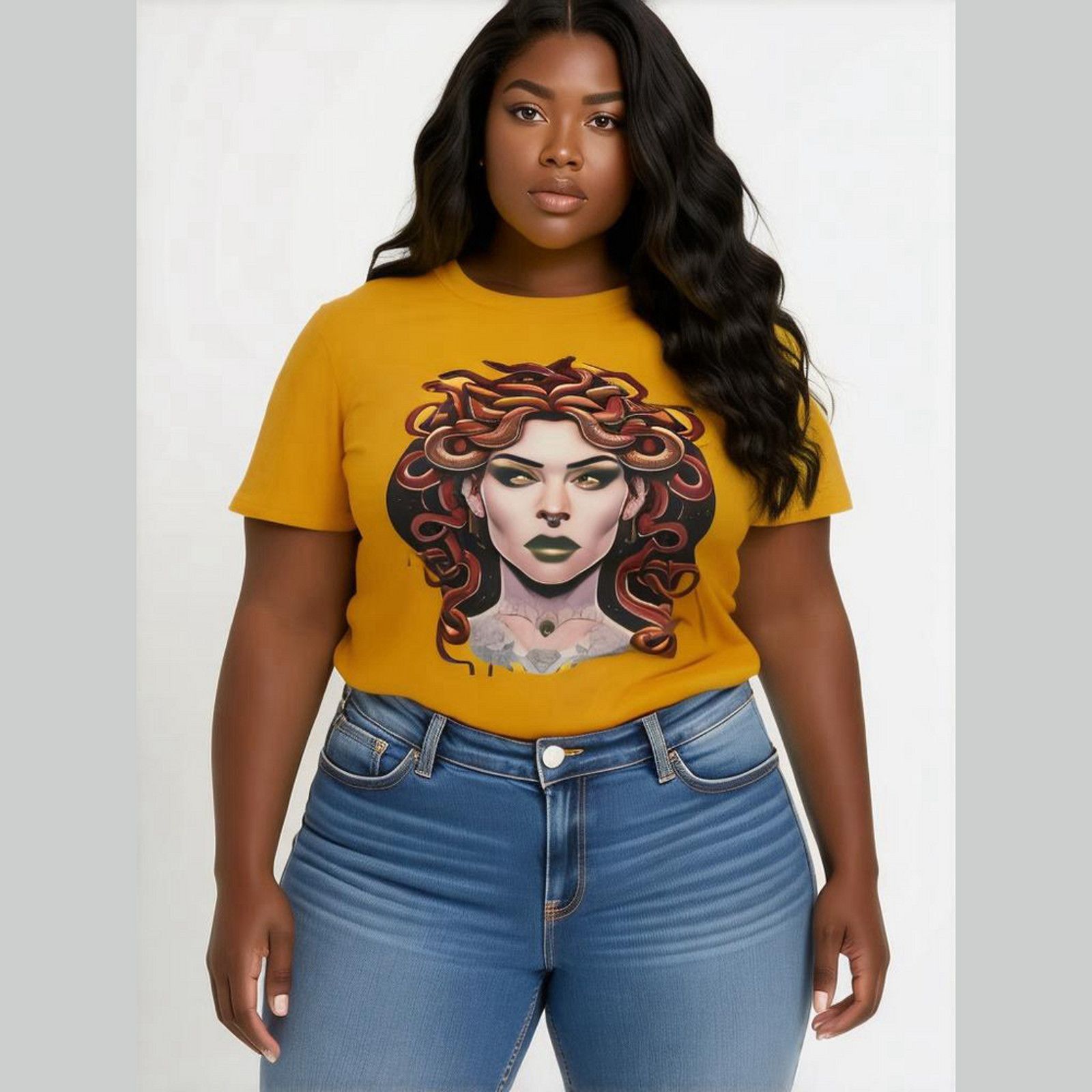 Handmade Handmade Medusa Graphic Tee Yellow Streetwear Unisex 2X Size XXL / US 16-18 / IT 52-54 - 6 Thumbnail