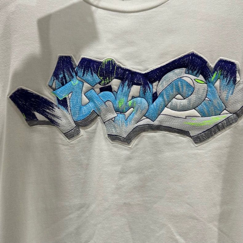 Louis Vuitton Louis Vuitton White monogram graffiti embroidered logo sho Size US XXL / EU 58 / 5 - 4 Thumbnail