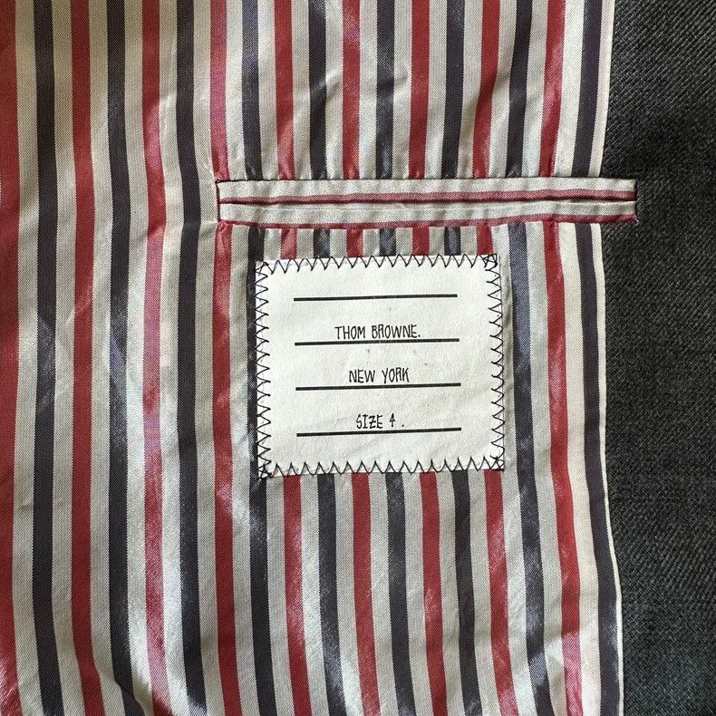 Thom Browne Thom Browne A striped zipper jacket over the back Size US XL / EU 56 / 4 - 4 Thumbnail