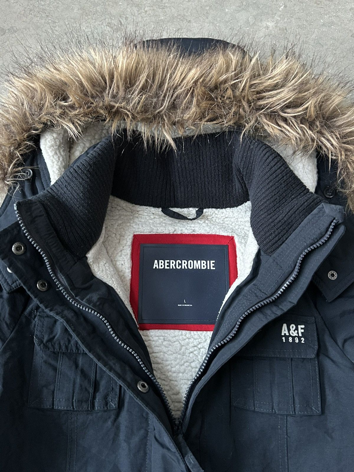 Abercrombie & Fitch Abercrombie Parka Sherpa Fur Hoodie Jacket i6w9 style Size L / US 10 / IT 46 - 8 Thumbnail