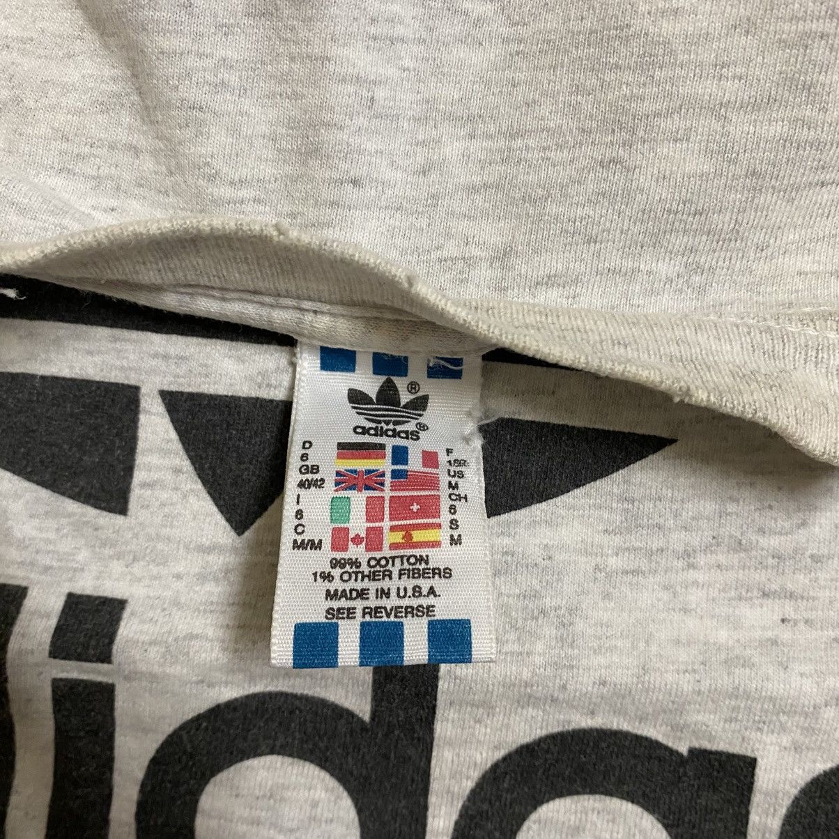 Adidas × Vintage Vintage 90's Adidas trefoil Big Logo Tee Size US M / EU 48-50 / 2 - 6 Thumbnail