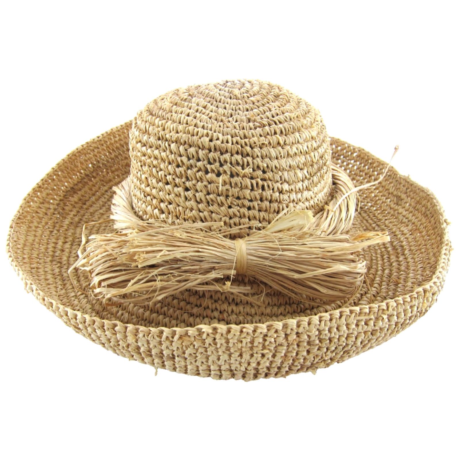 Vintage Corroboree HAT CO. AUSTRALIA Women's Packable Woven Natural Beach Hat S-M Beach Hat Womens Packable Wide Brim 90s Derby Wedding Summer Spring Beige Size ONE SIZE - 6 Thumbnail