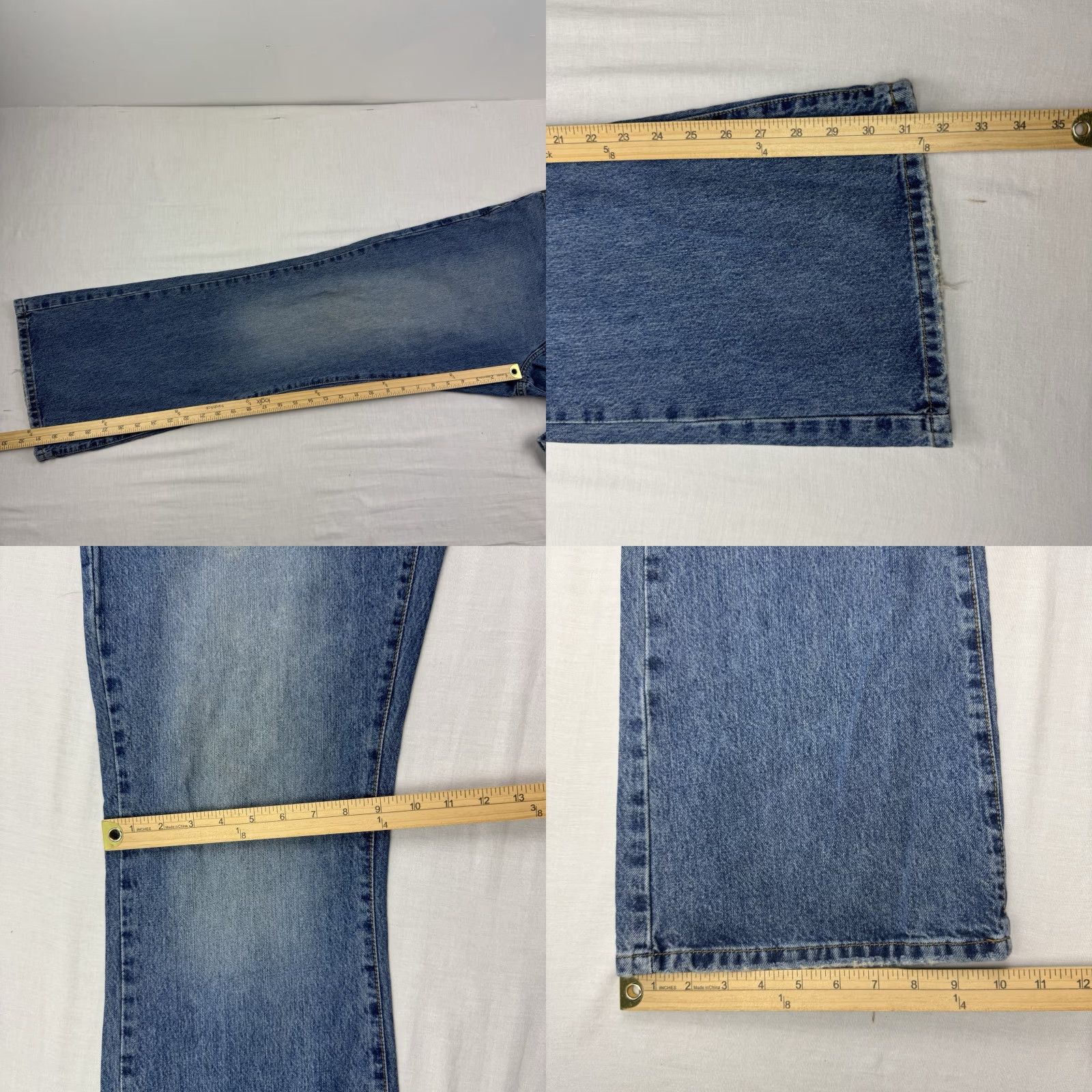 Mossimo VINTAGE Mossimo Jeans Button Fly 33x32 Adult Men Hipster Punk Y2K Skater Bootcut Blue Denim Cotton Regular Inseam 32 Mens Size US 33 - 8 Thumbnail