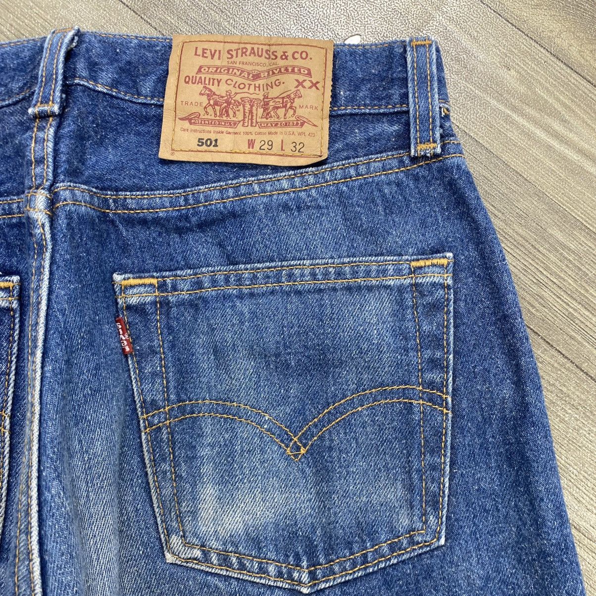 Levi's Vintage Clothing 🇺🇸1990s Vintage Levis 501 29x32 Straight Leg Faded Jeans Size US 29 - 15 Thumbnail