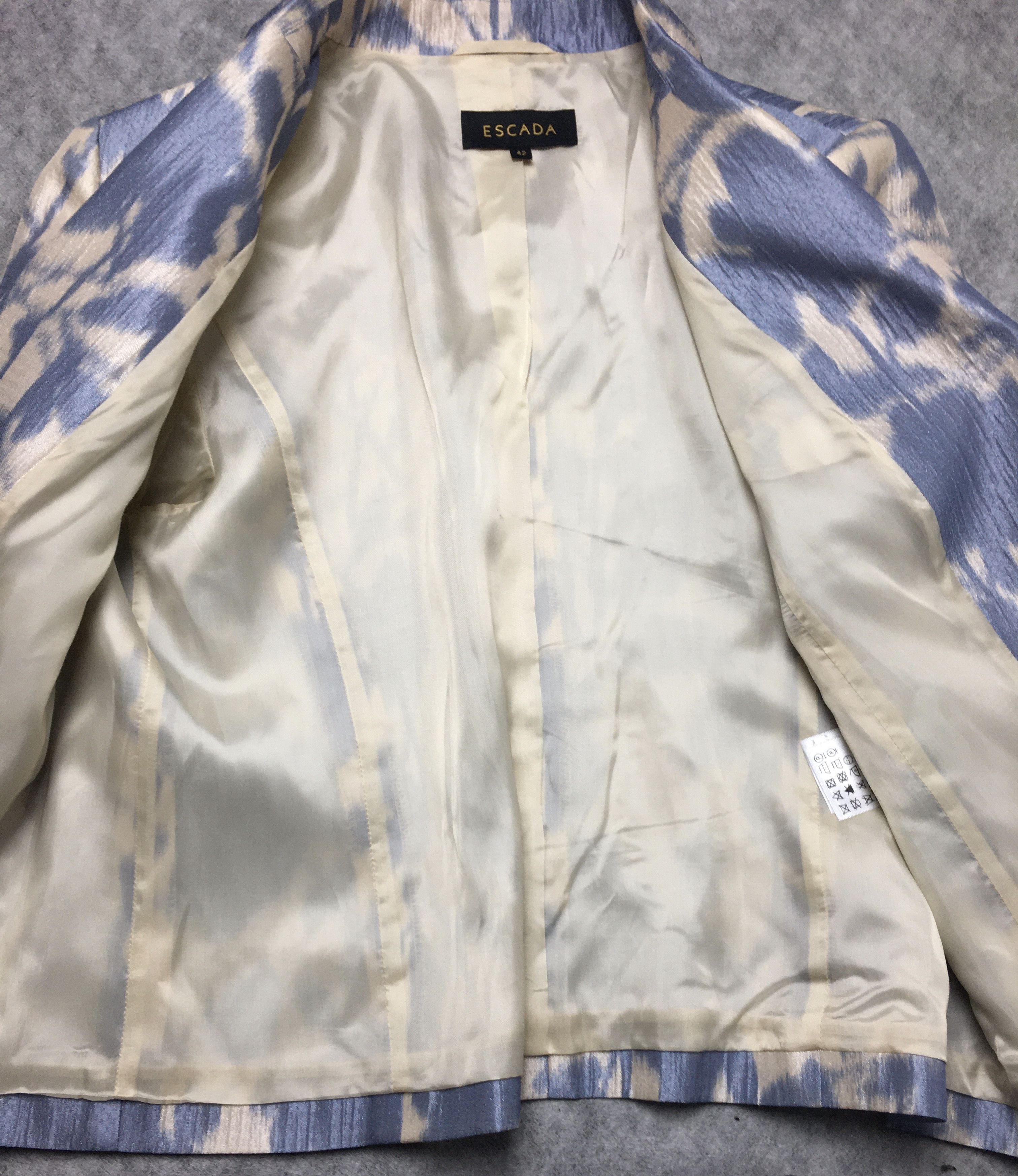 Escada ESCADA Silk Cotton Floral Print Blazer Jacket EU 42 Size L / US 10 / IT 46 - 7 Thumbnail