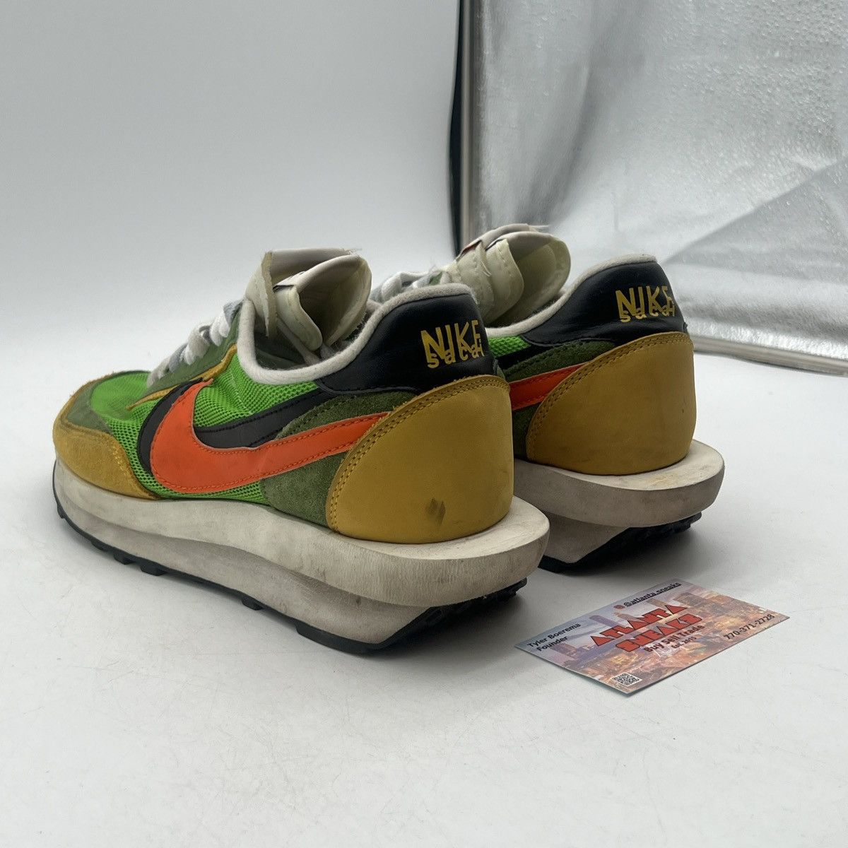 Nike Sacai x LDWaffle green gusto Size US 10 / EU 43 - 4 Thumbnail