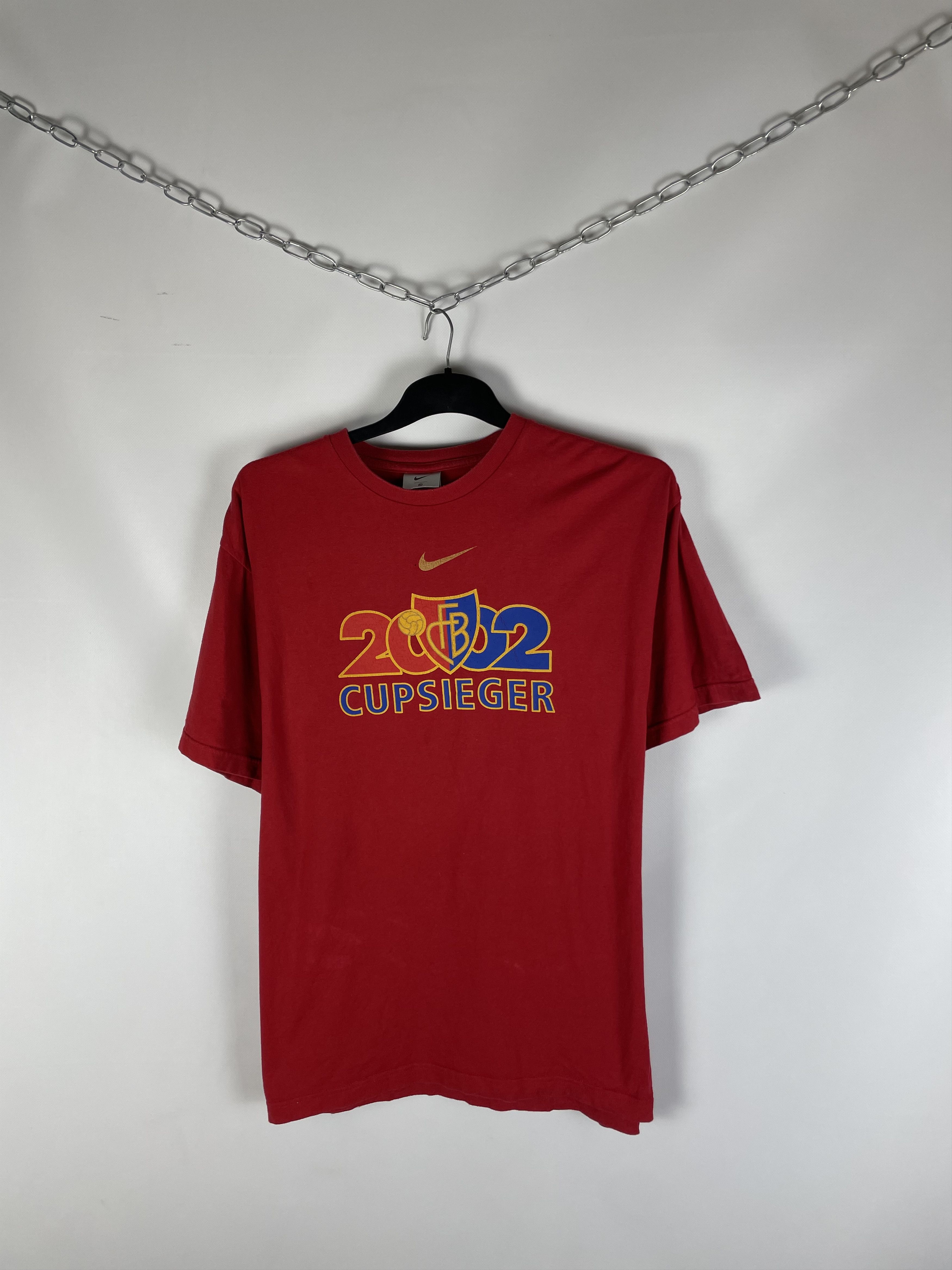 Nike Vintage Nike FC Basel 2002 T-Shirt Big Logo Soccer Size US XL / EU 56 / 4 - 2 Thumbnail