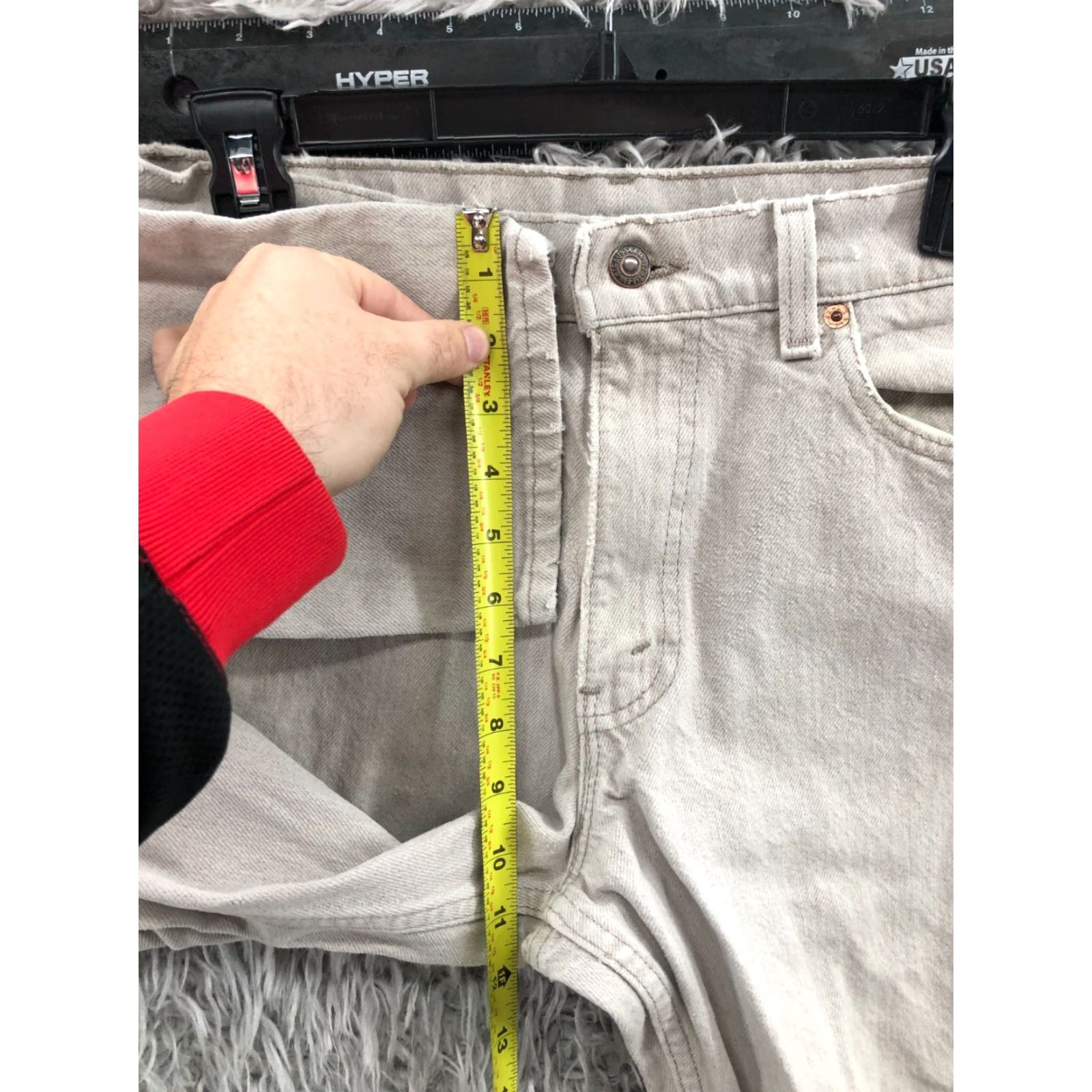 Levi's Levi's 550 Jeans Adult 30x32 Gray Relaxed Tapered Denim 5-Pocket USA Mens Size US 30 / EU 46 - 4 Thumbnail