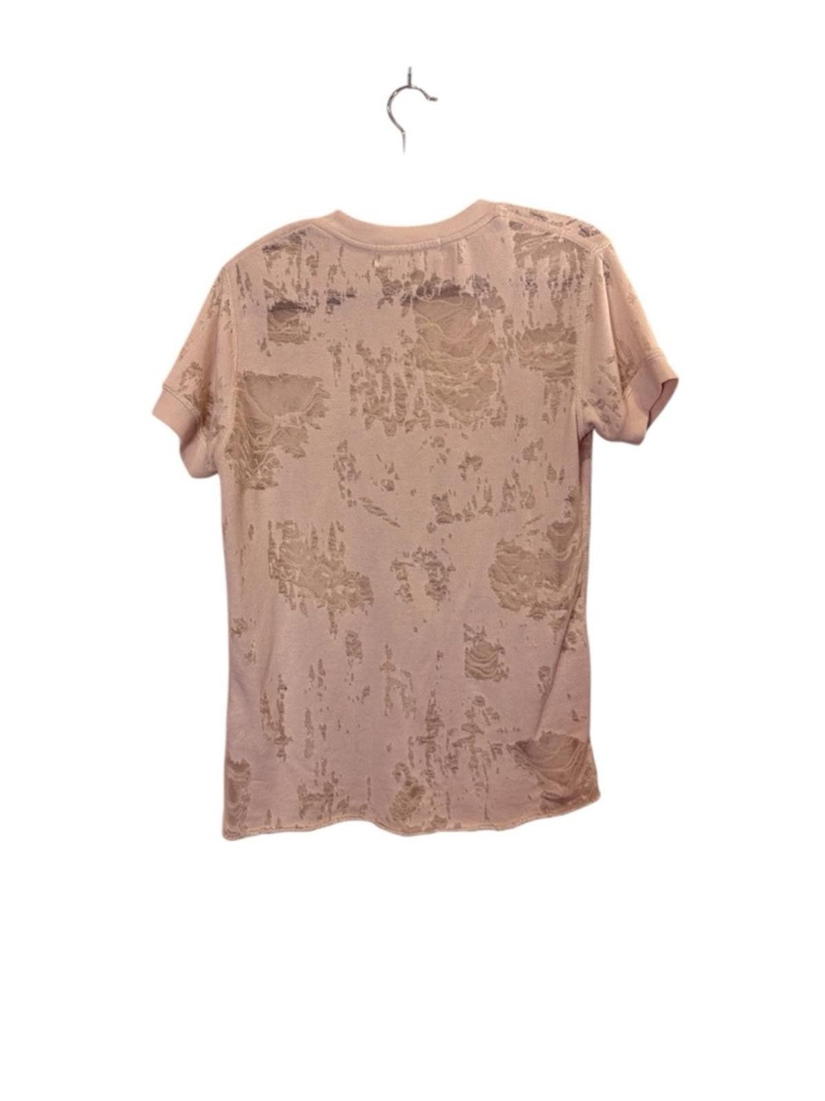 Iro IRO Jeans Women’s Textured Distressed Cream Tee sz S Size S / US 4 / IT 40 - 3 Thumbnail