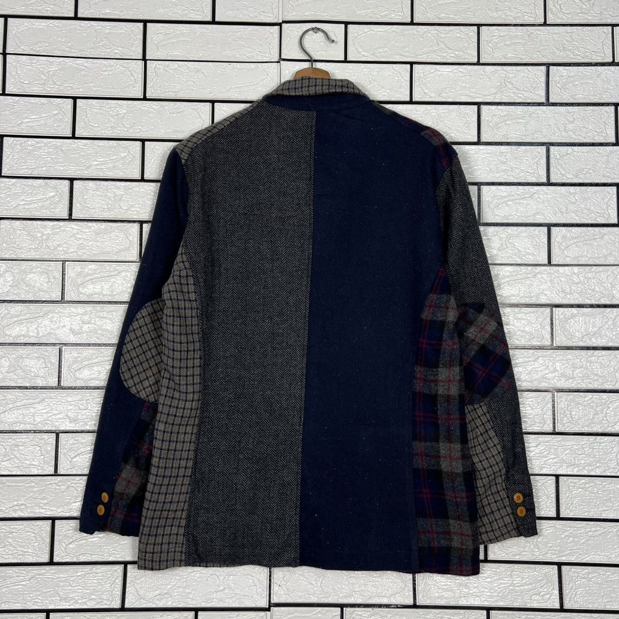 Japanese Brand GAIJIN MADE Hyrbid Pattern Checked Casual Jacket #4160-C190 Size US L / EU 52-54 / 3 - 16 Thumbnail