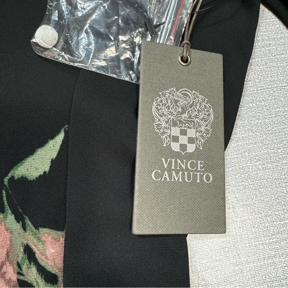 Vince Camuto NWT New $89 Vince Camuto Black Floral Windswept Bell Sleeve Size M / US 6-8 / IT 42-44 - 8 Thumbnail