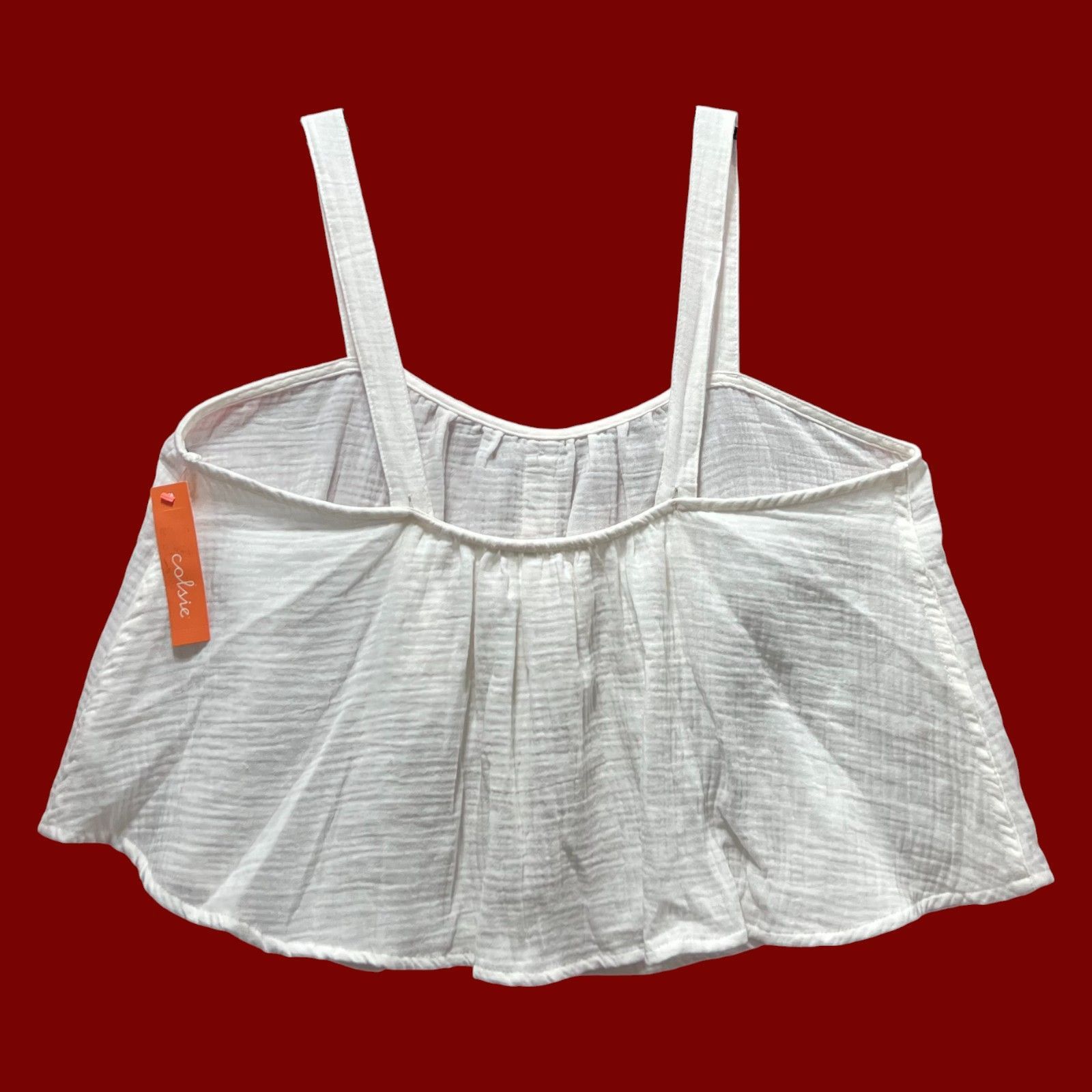 Other Colsie - Women's Tiny Tank Top - White - Large Size L / US 10 / IT 46 - 2 Thumbnail