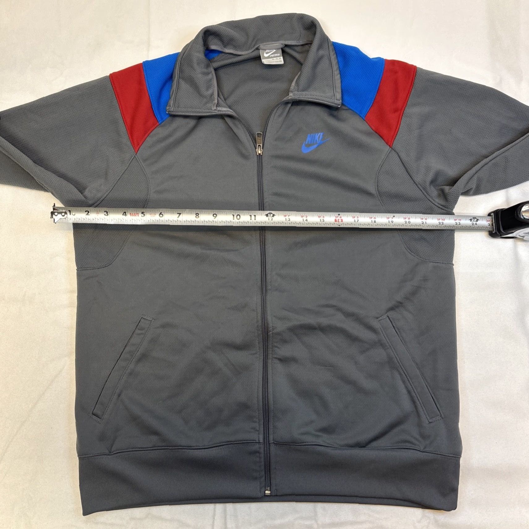Nike VINTAGE Nike Track Jacket Full Zip Men XL Gray Tag - Mens Activewear Gray Size US XL / EU 56 / 4 - 4 Thumbnail