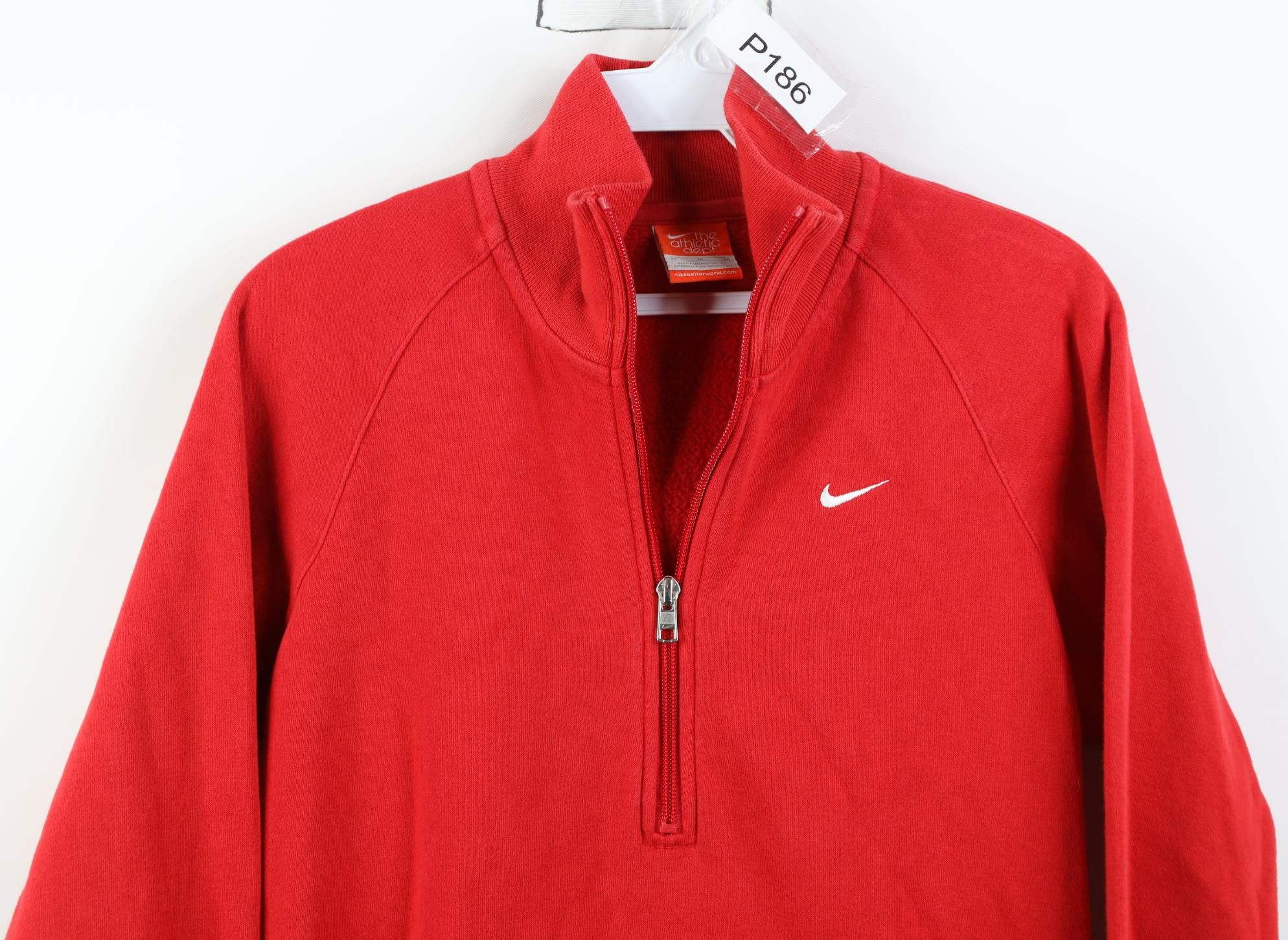 Nike Vintage Y2K Nike Scott Mini Swoosh Half Zip Sweatshirt Red Size M / US 6-8 / IT 42-44 - 2 Thumbnail