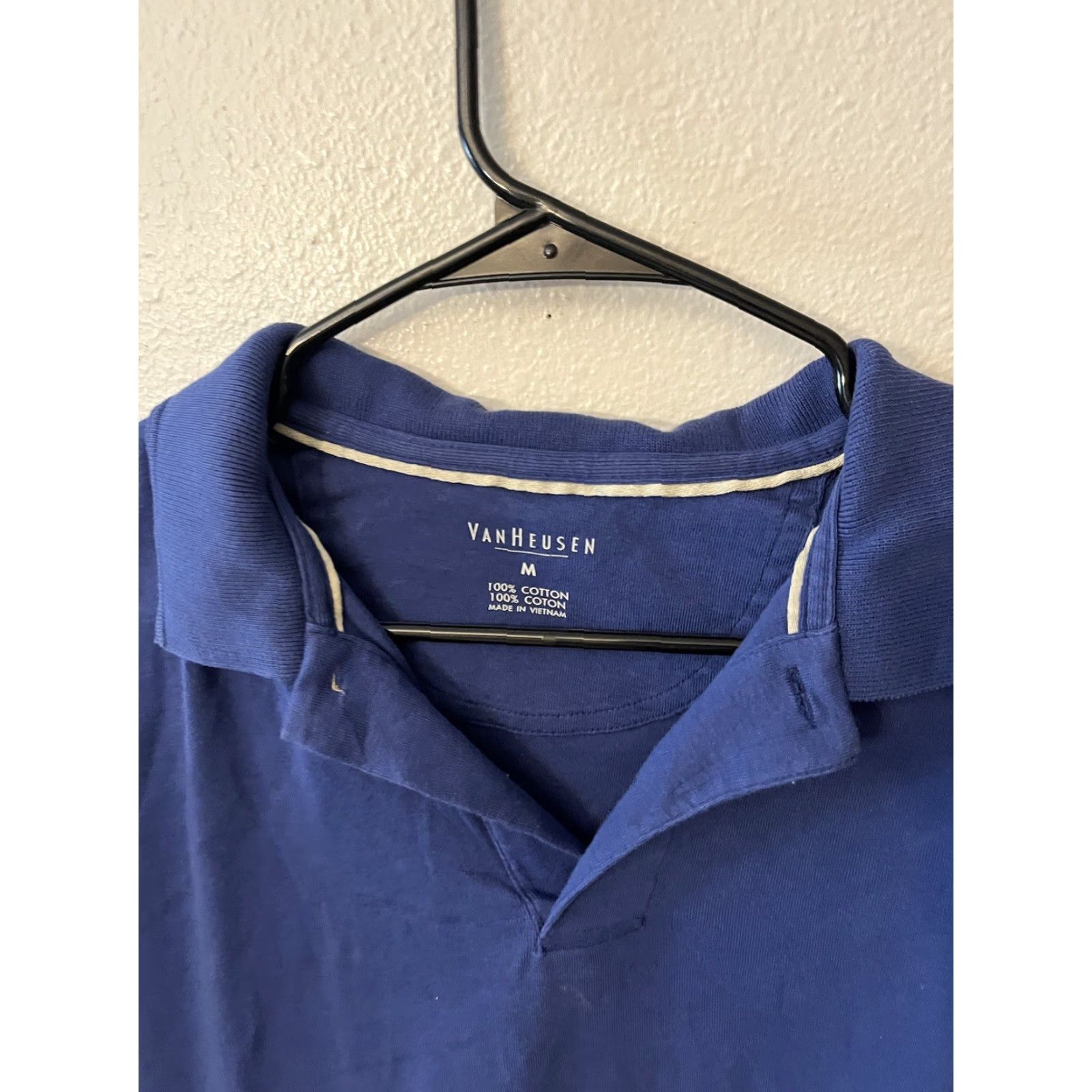 Van Heusen Van Heusen Polo Shirt Men’s Short Sleeve Royal Blue Solid Size Medium Size US M / EU 48-50 / 2 - 3 Thumbnail
