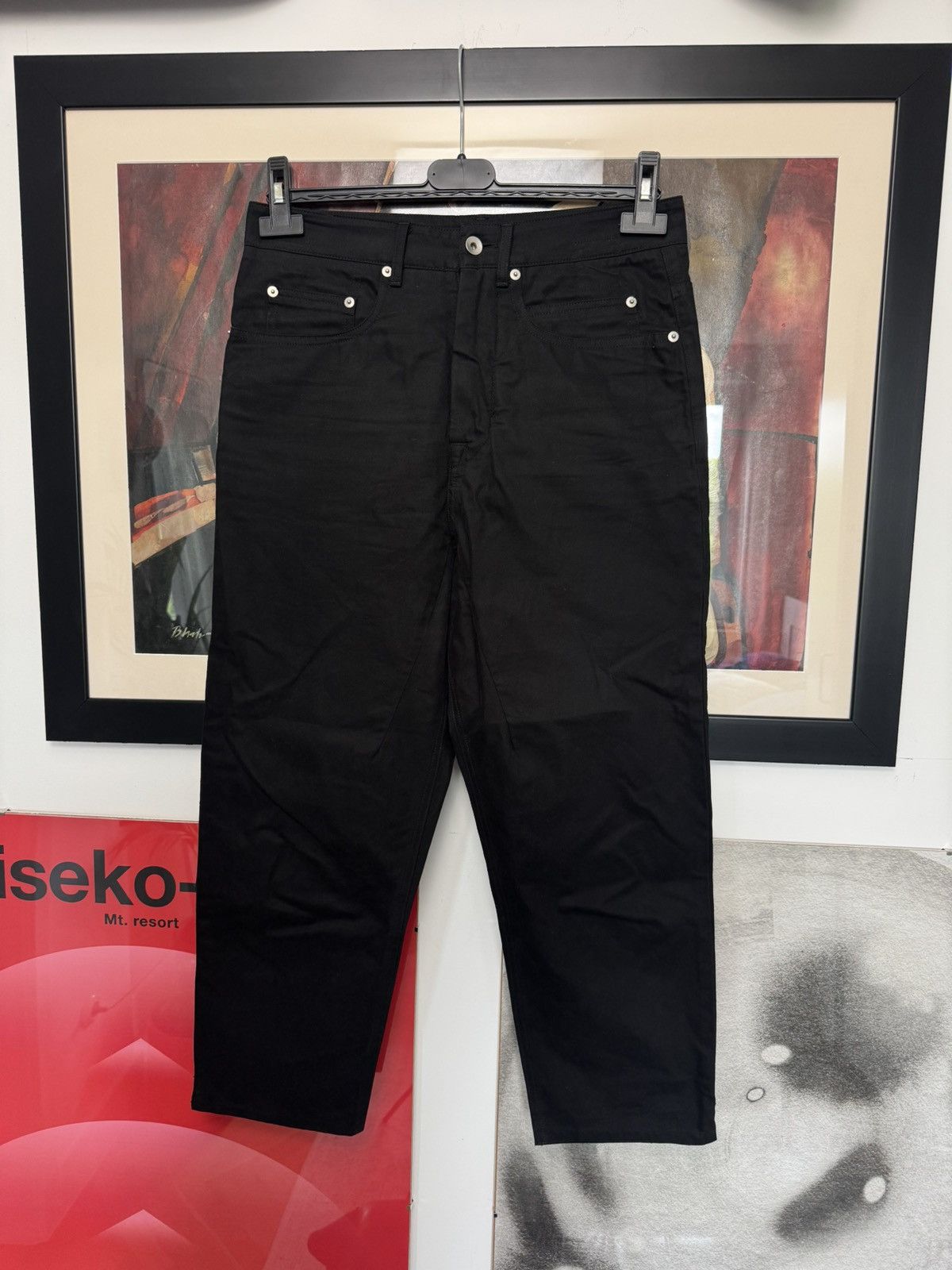 Rick Owens Rick Owens DRKSHDW Collapse Cut Pant Designer Black Rare Size US 26 / EU 42 - 1 Thumbnail