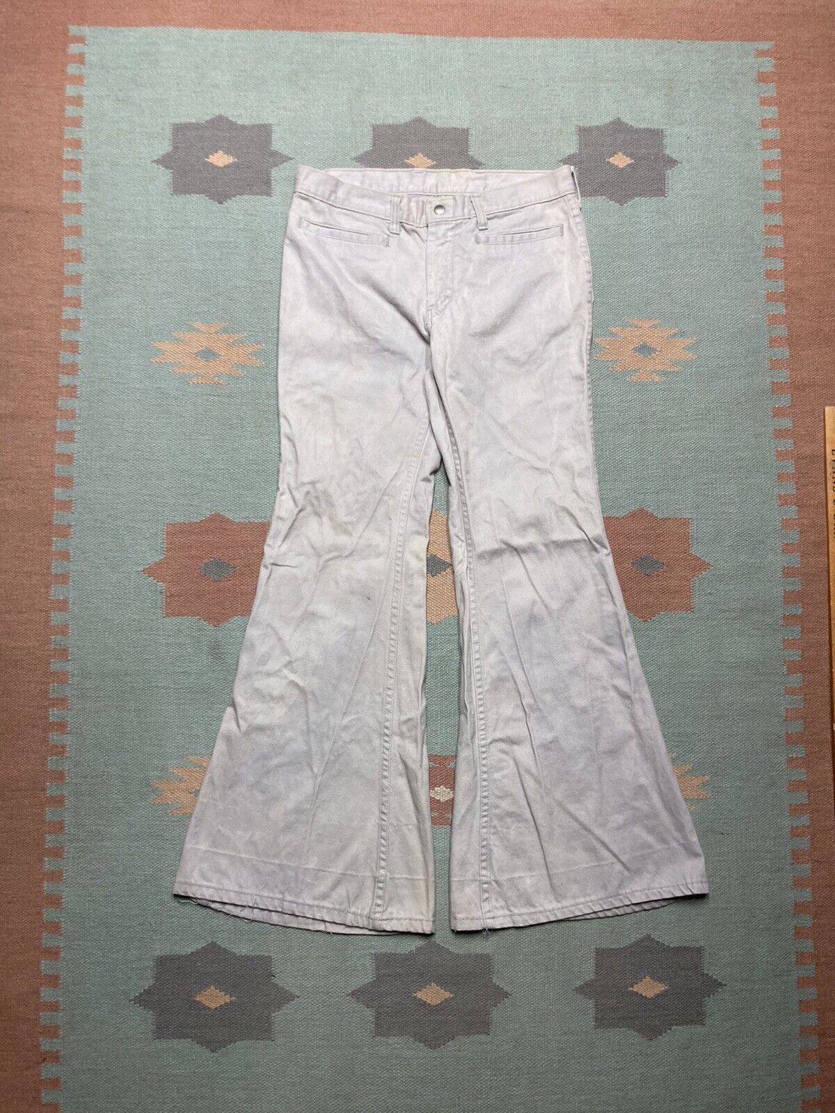 Vintage 70s elephant bell bottom flare pants moleskin Male 31x31 Size US 31 - 4 Thumbnail