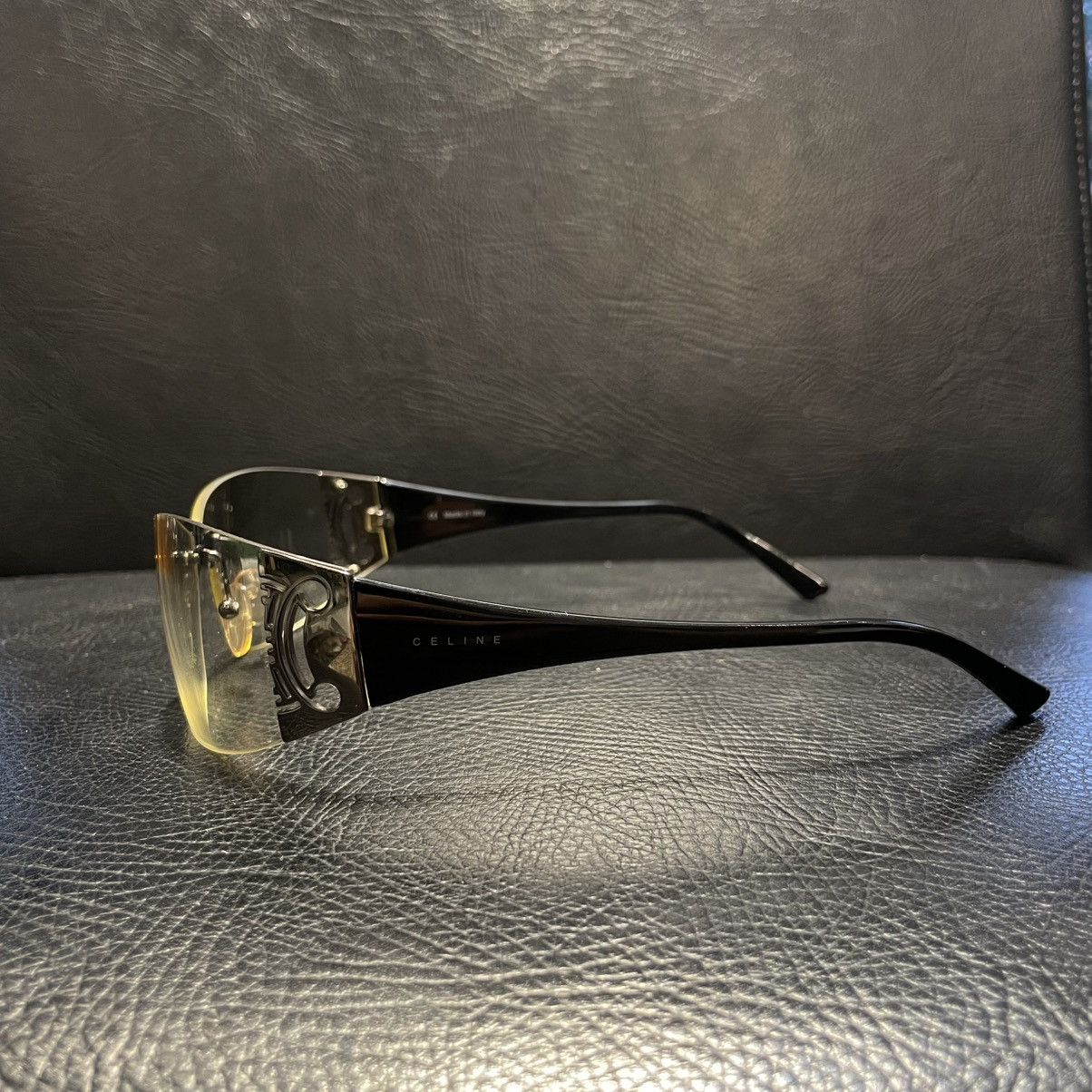 Celine Celine Sunglasses Triomphe Black Macadam Logo SC1214 Size ONE SIZE - 5 Thumbnail