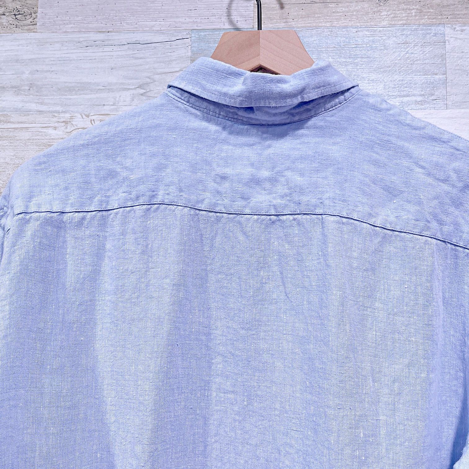 BRAX Brax Airwashed Linen Button Down Shirt Light Blue Mens Large Size US L / EU 52-54 / 3 - 4 Thumbnail