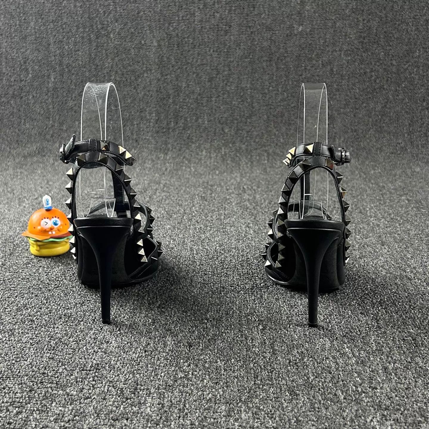 Valentino Valentino Black Two-Ring Rivet High Heels EU36 Size US 5.5 / IT 35.5 - 5 Thumbnail