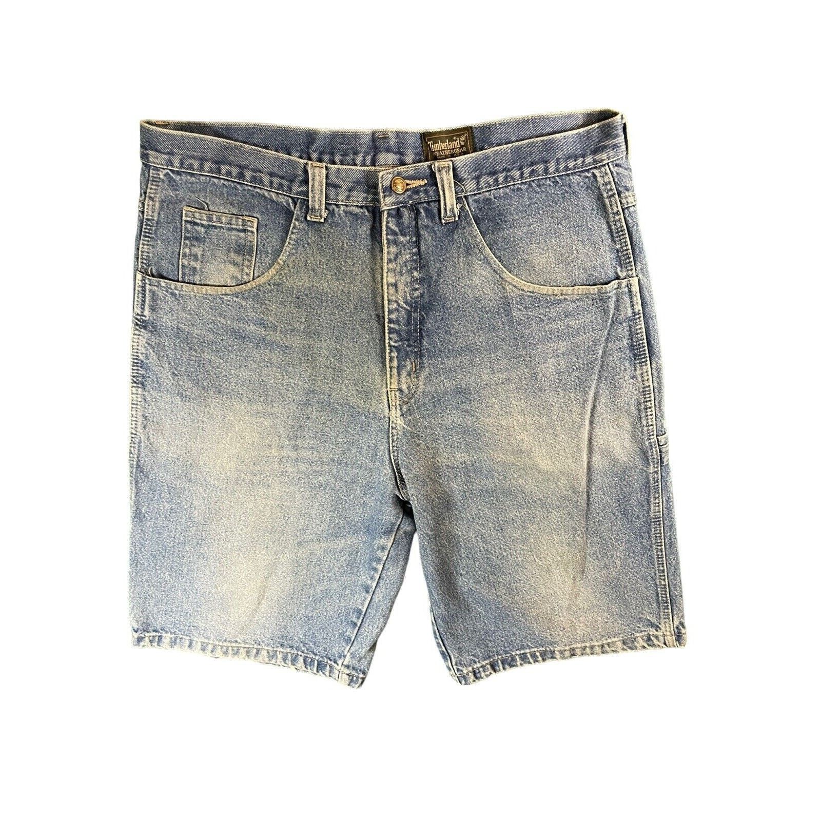 Timberland Vintage Y2K Timberland Wide Denim Baggy XL 37 Shorts Jorts Size US 37 - 2 Thumbnail