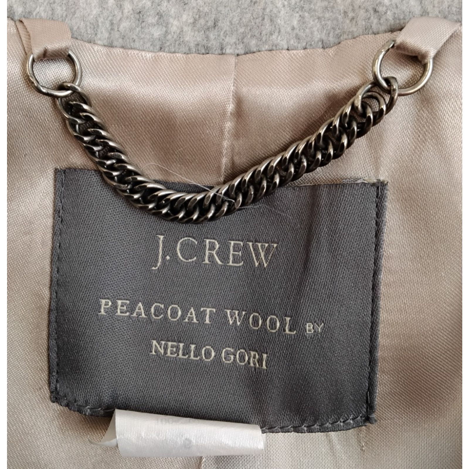 J.Crew J. Crew Wool Pea Coat By Nello Gori Women's 6 Gray Wool Size M / US 6-8 / IT 42-44 - 14 Thumbnail
