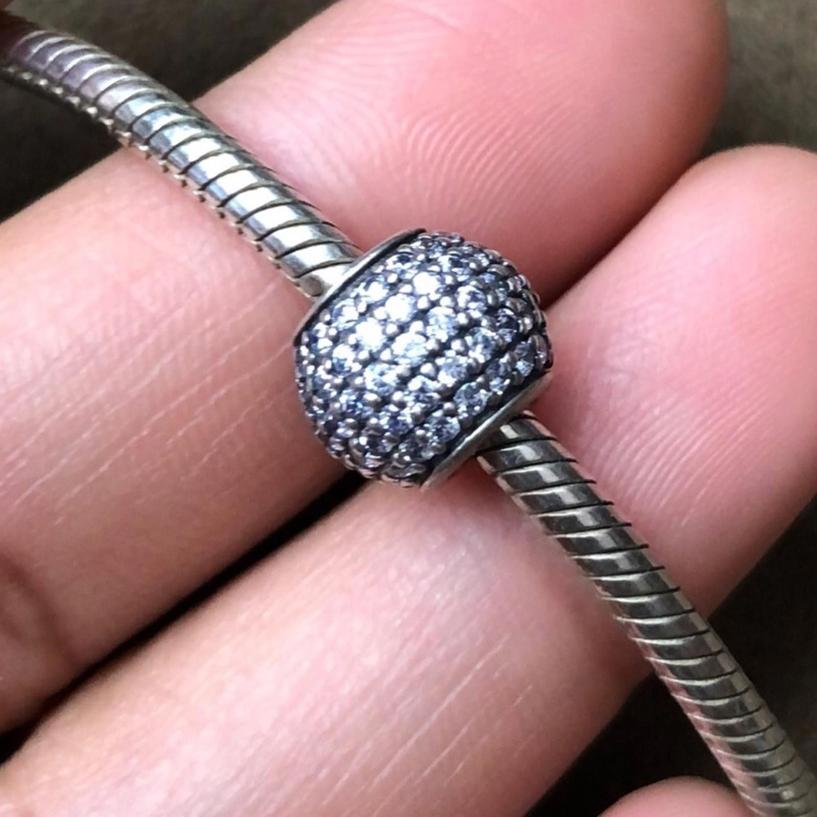 pandora Pandora Oxidized Bracelet with 7 Pandora Charms Size ONE SIZE - 12 Thumbnail