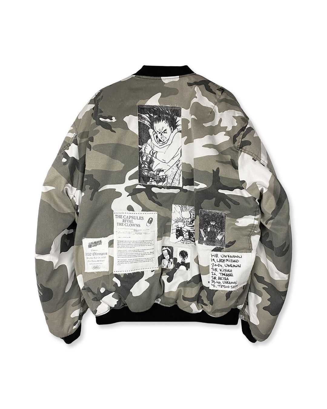 Pre-owned Fostex Garments X Rough Simmons 2021 Rough Simmons Akira Neo Tokyo Bomber Black/white (size Large) In Multicolor