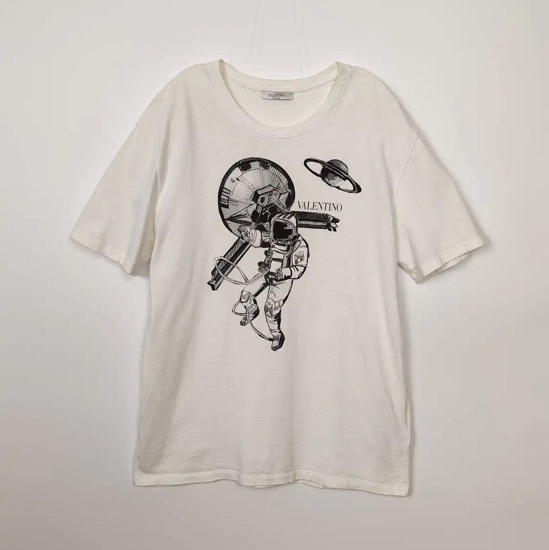 Valentino Men's Astronaut Graphic Cotton T-shirt 0089