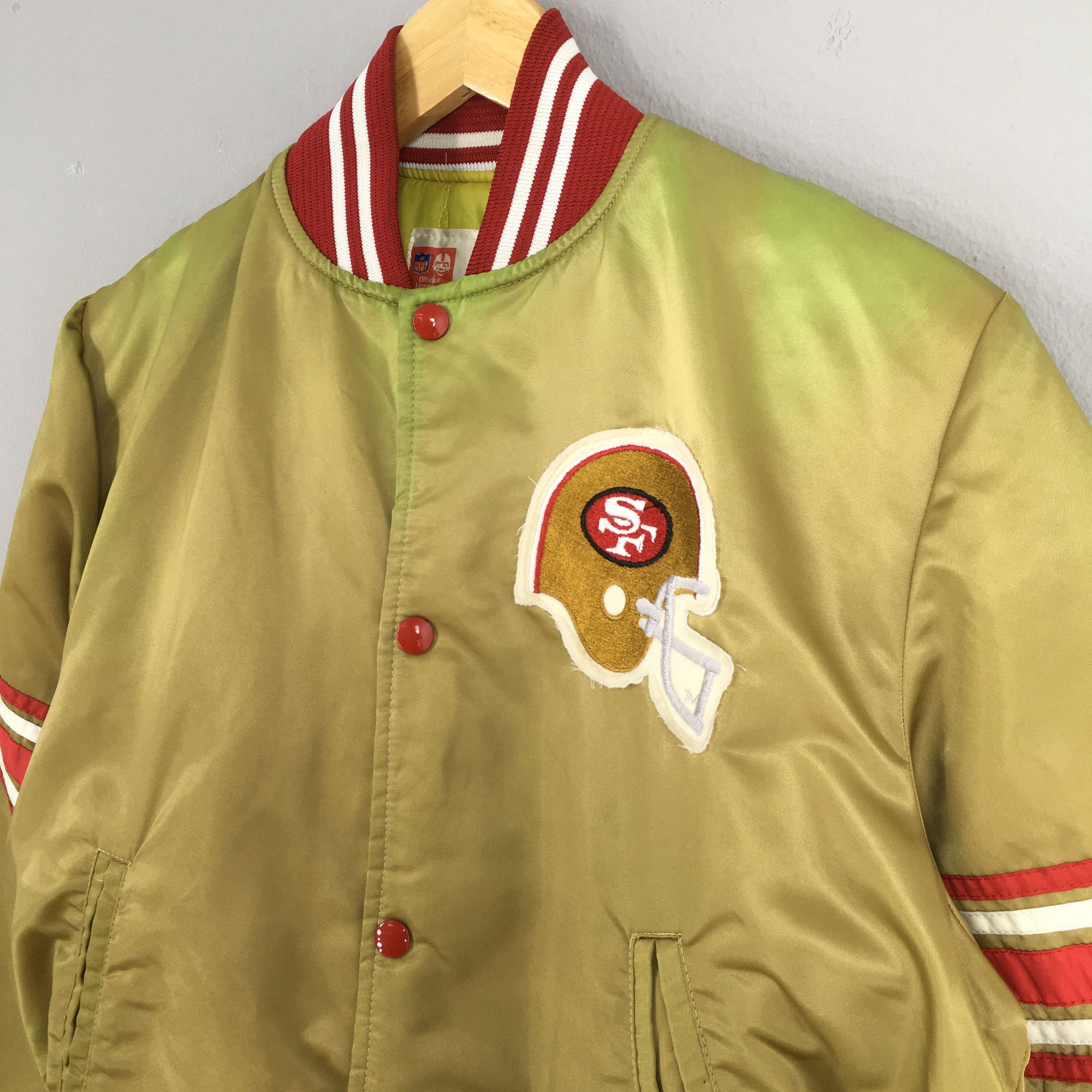 NFL Vintage San Francisco 49ers NFL Gold Satin Jacket Small Size US S / EU 44-46 / 1 - 5 Thumbnail