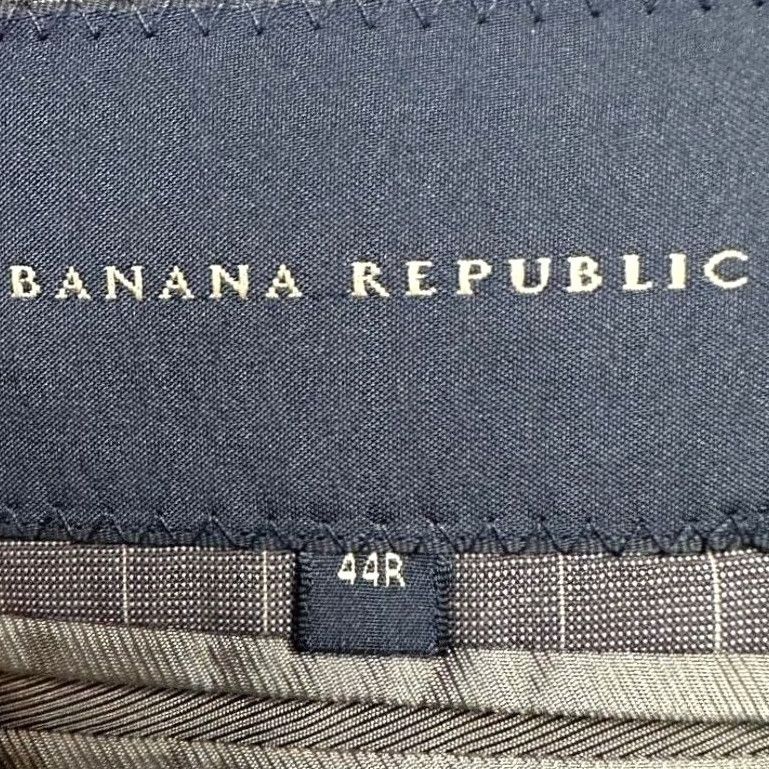 Banana Republic Banana Republic Blazer Sport Coat Mens 44R Grey Brown Pinstripes 3 Button Suit Size 44R - 4 Thumbnail