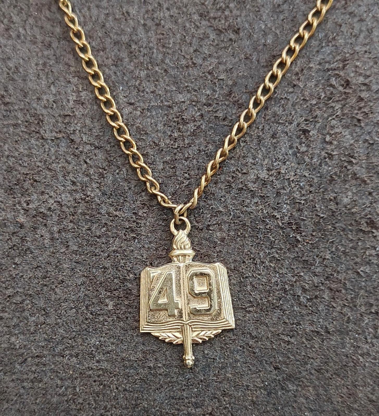 Other Hickok Class of 1949 Gold Tone Tie Bar Dangling Book Charm Size ONE SIZE - 5 Thumbnail