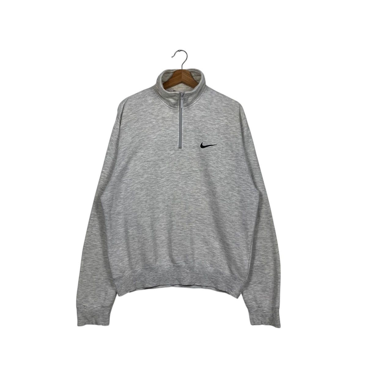 Nike 90s NIKE Small Logo Half Zip Turtleneck Sweatshirt #1689-C75 Size US M / EU 48-50 / 2 - 1 Thumbnail