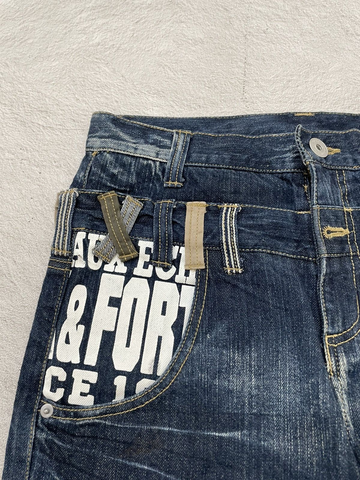 Japanese Brand 2000s Jorts Double Waist Faded Print Y2K Size US 29 - 5 Thumbnail