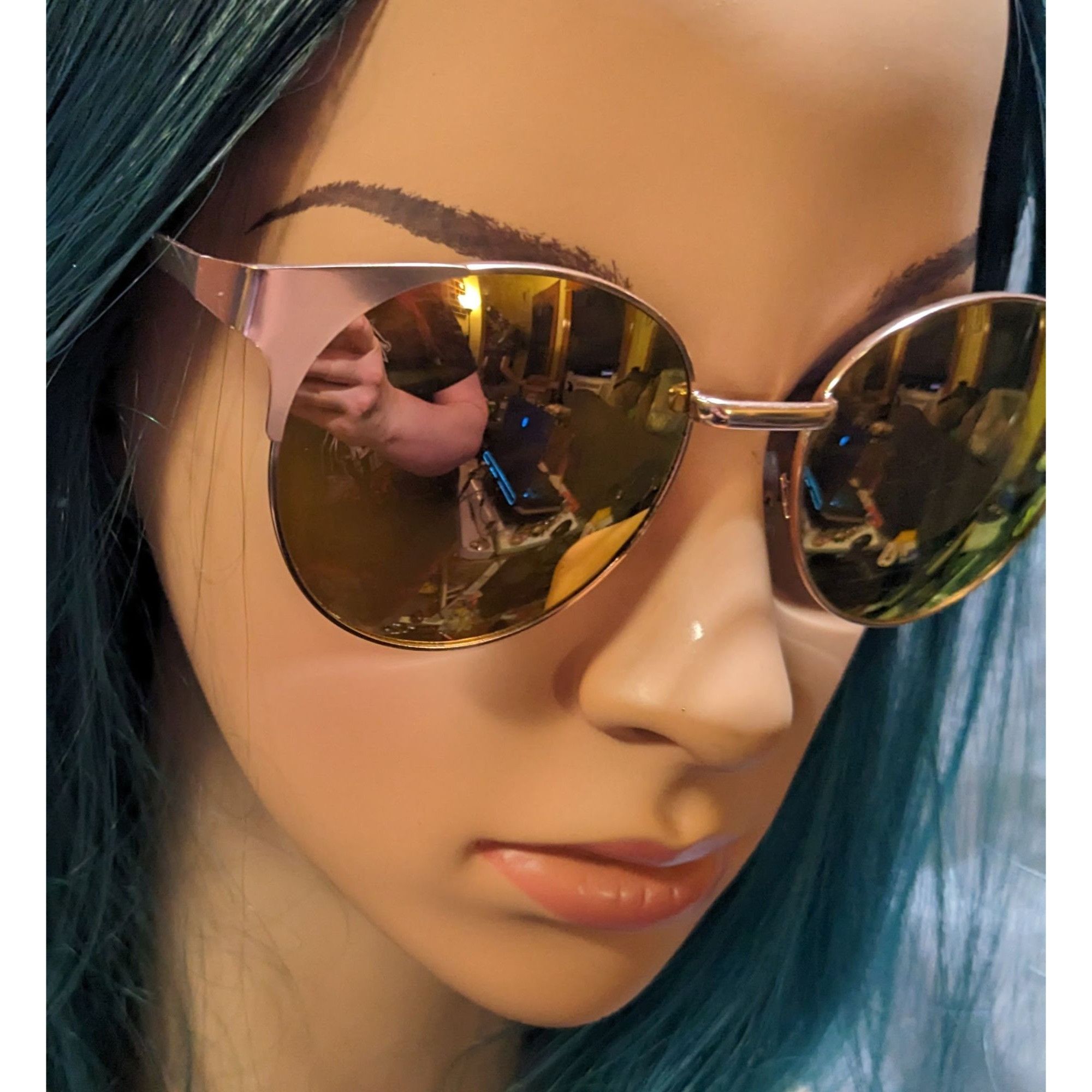 Panama Jack Panama Jack Rose Gold And Pink Mirror Sunglasses Size ONE SIZE - 9 Thumbnail