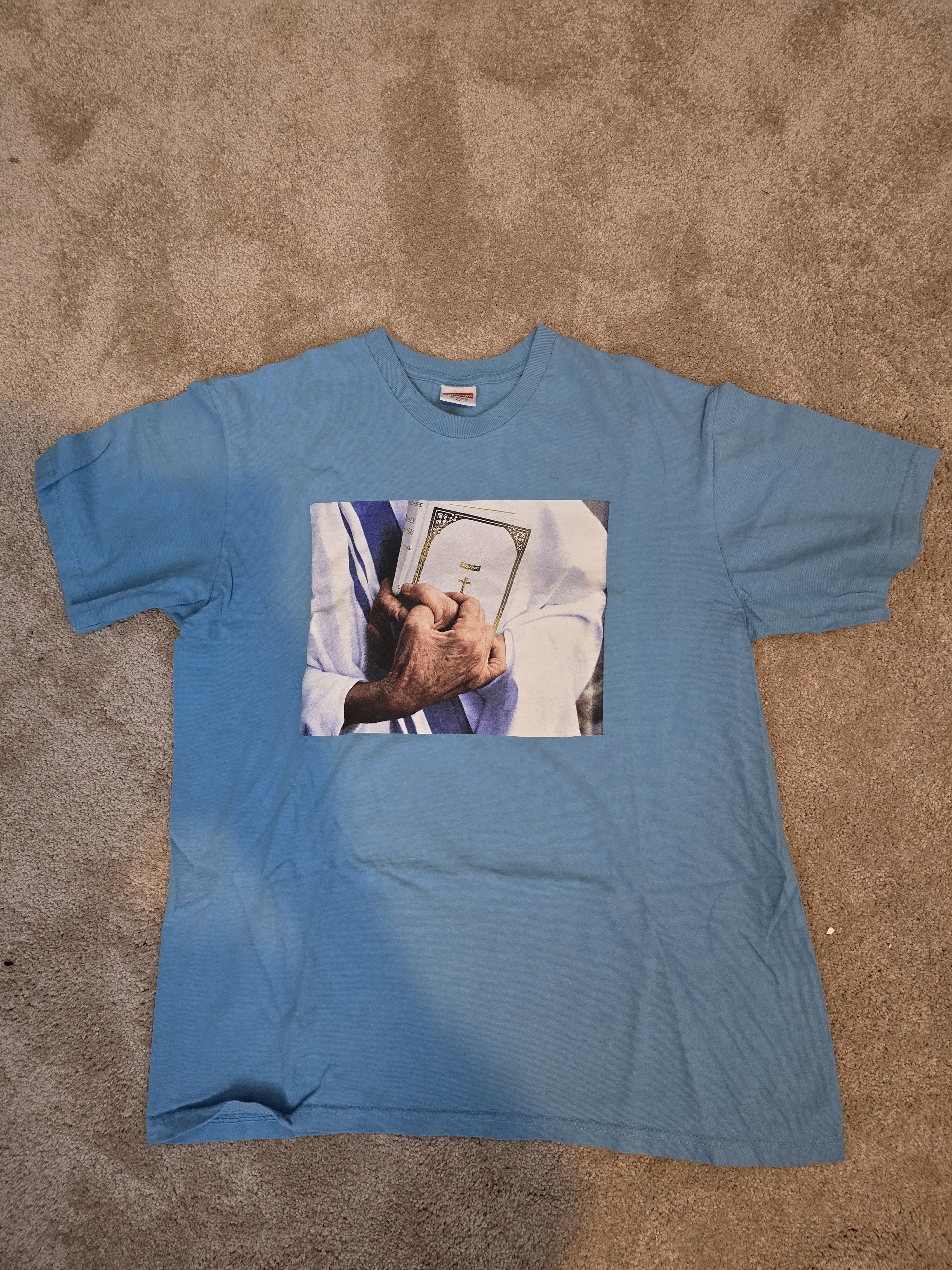 Supreme Supreme Bible Tee Light Slate Size US M / EU 48-50 / 2 - 1 Thumbnail