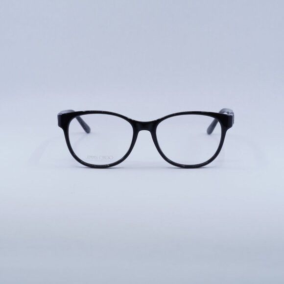 Jimmy Choo Jimmy Choo JC241 0807 00 Eyeglasses Black 52mm Square Frame Size ONE SIZE - 2 Thumbnail