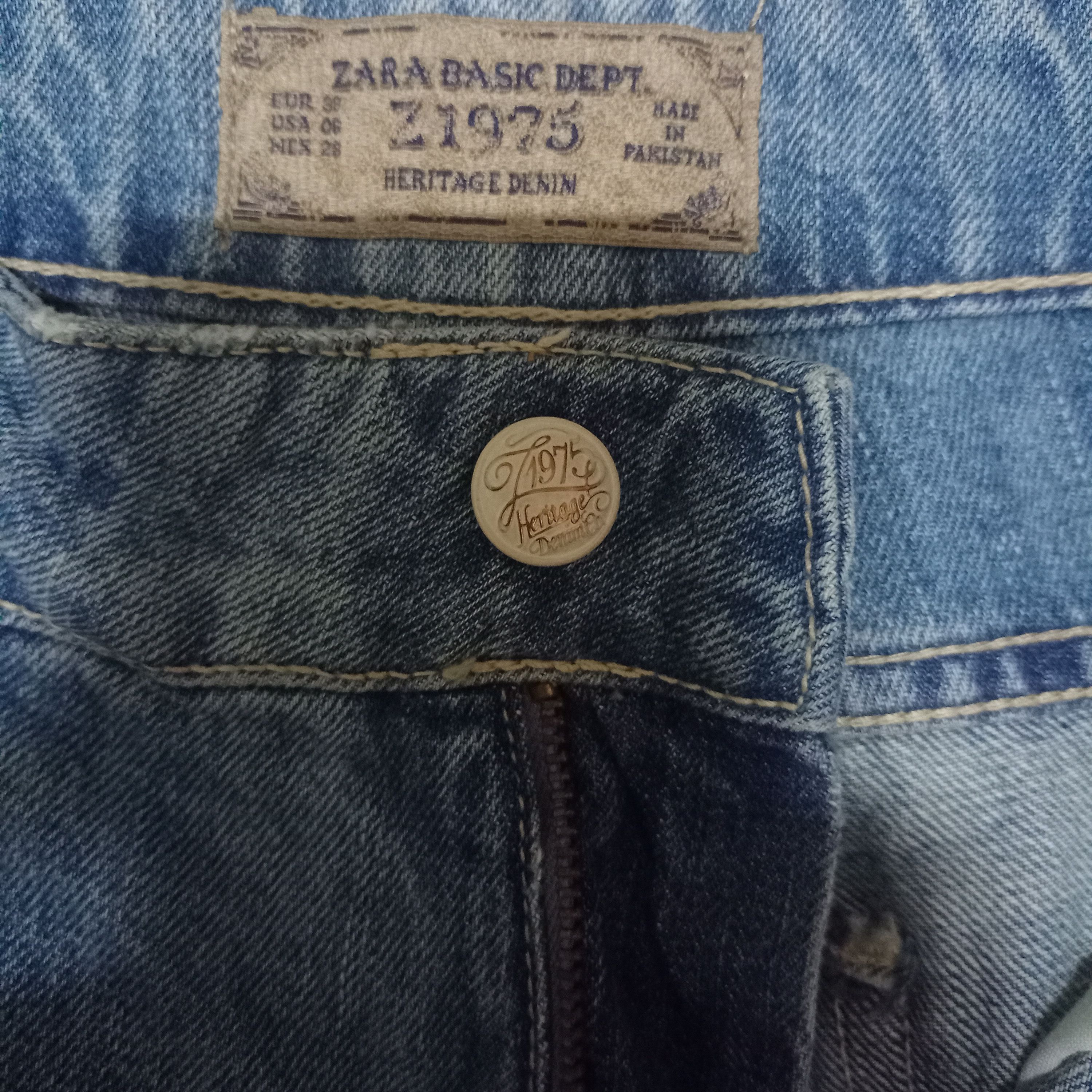 Zara Vintage Zara Hybrid Two Tone Curve Leg Distressed Jeans Size US 32 / EU 48 - 3 Thumbnail
