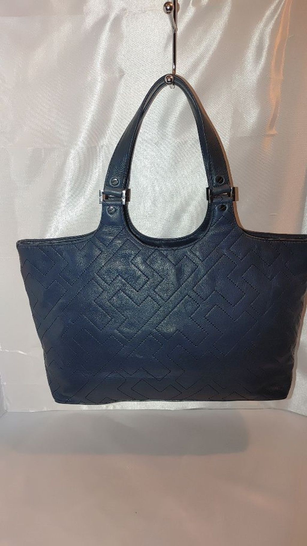 Tory Burch Tory Burch T Monogram Quilted Leather Bag in Blue Slate Size ONE SIZE - 6 Thumbnail