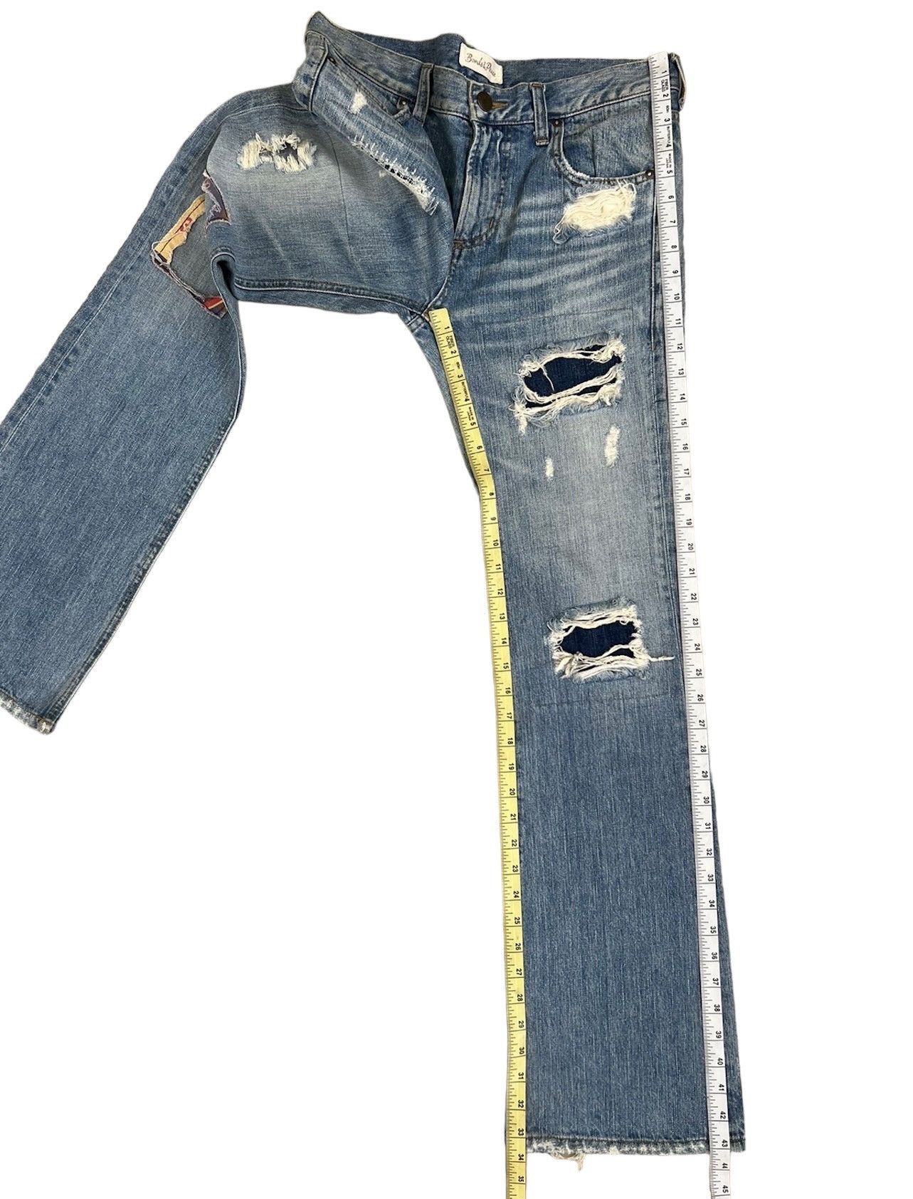 Vintage Vintage Bonds & Peace Japan Rips Distress Denim Flare Jeans Size US 32 / EU 48 - 5 Thumbnail