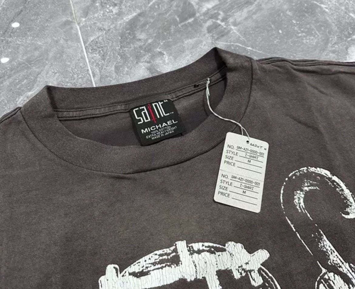 Saint Michael Saint Michael Washed Black Short Sleeve - DMC Size US M / EU 48-50 / 2 - 5 Thumbnail
