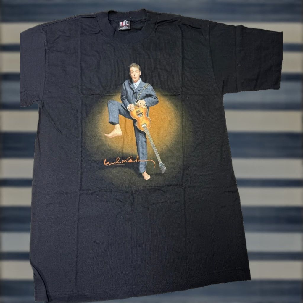 Vintage VINTAGE 2002 BEATLES PAUL McCARTNEY "DRIVING USA" Graphic Print T-Shirt Large Black Concert Mens Size US L / EU 52-54 / 3 - 1 Thumbnail
