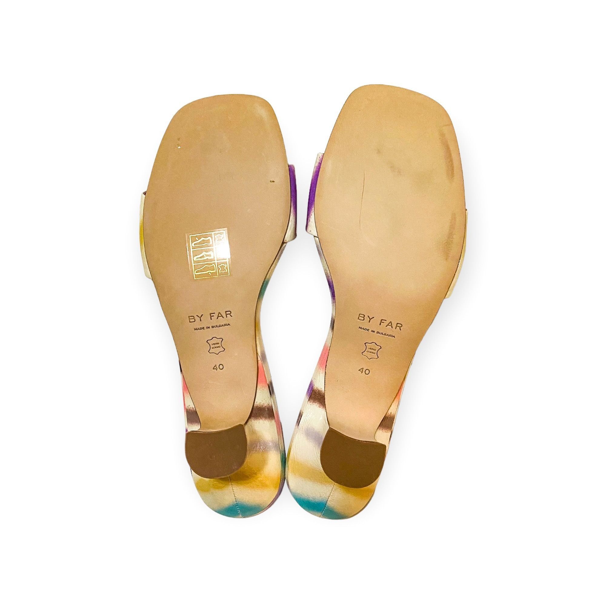 By Far NWT By Far Freddy Spray Print Slide sandals, Size 40EU Size US 10 / IT 40 - 10 Thumbnail
