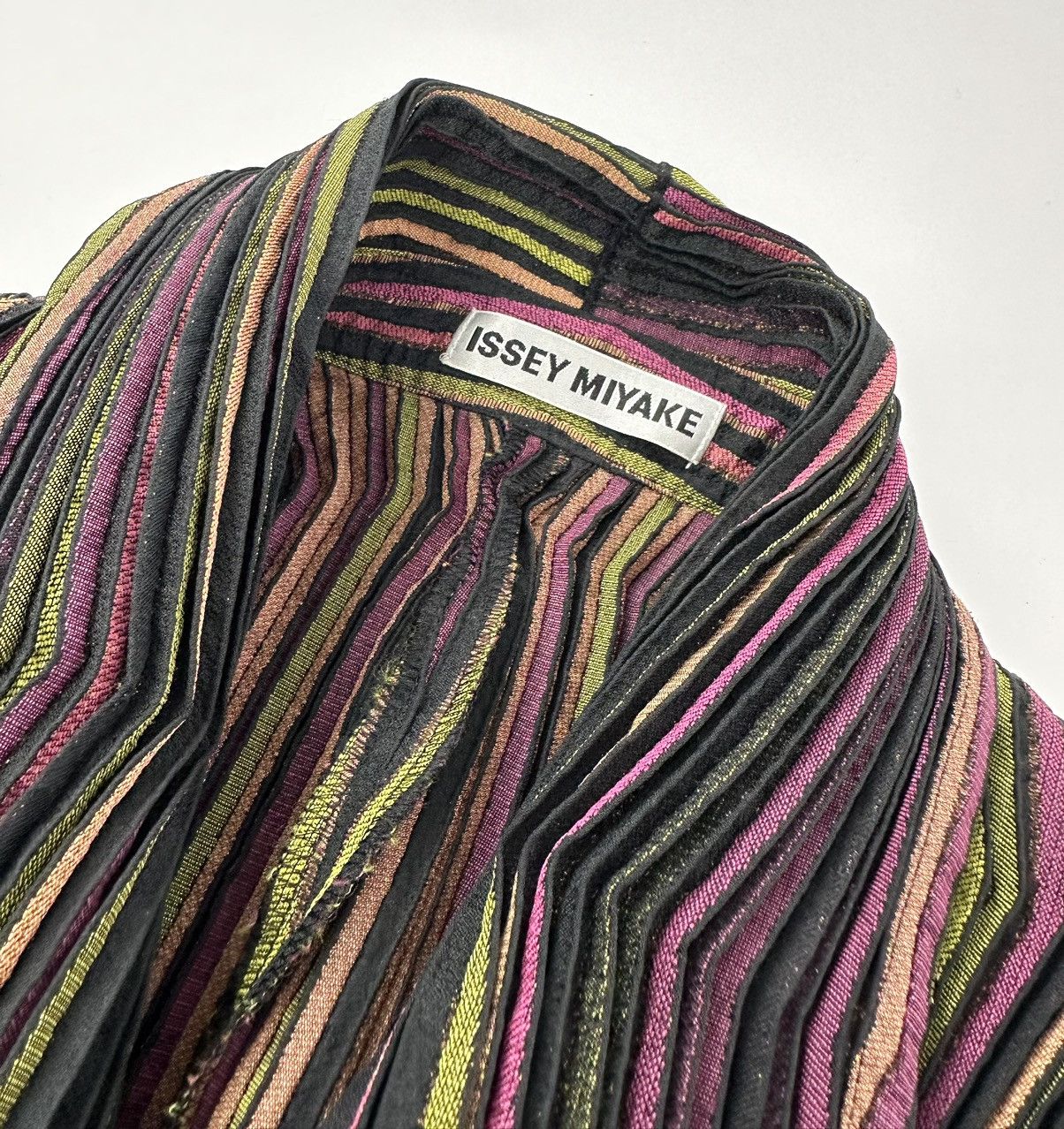 Issey Miyake Issey Miyake 3D Stretch Pleated Multi-Color Blazer Size XS / US 0-2 / IT 36-38 - 13 Thumbnail