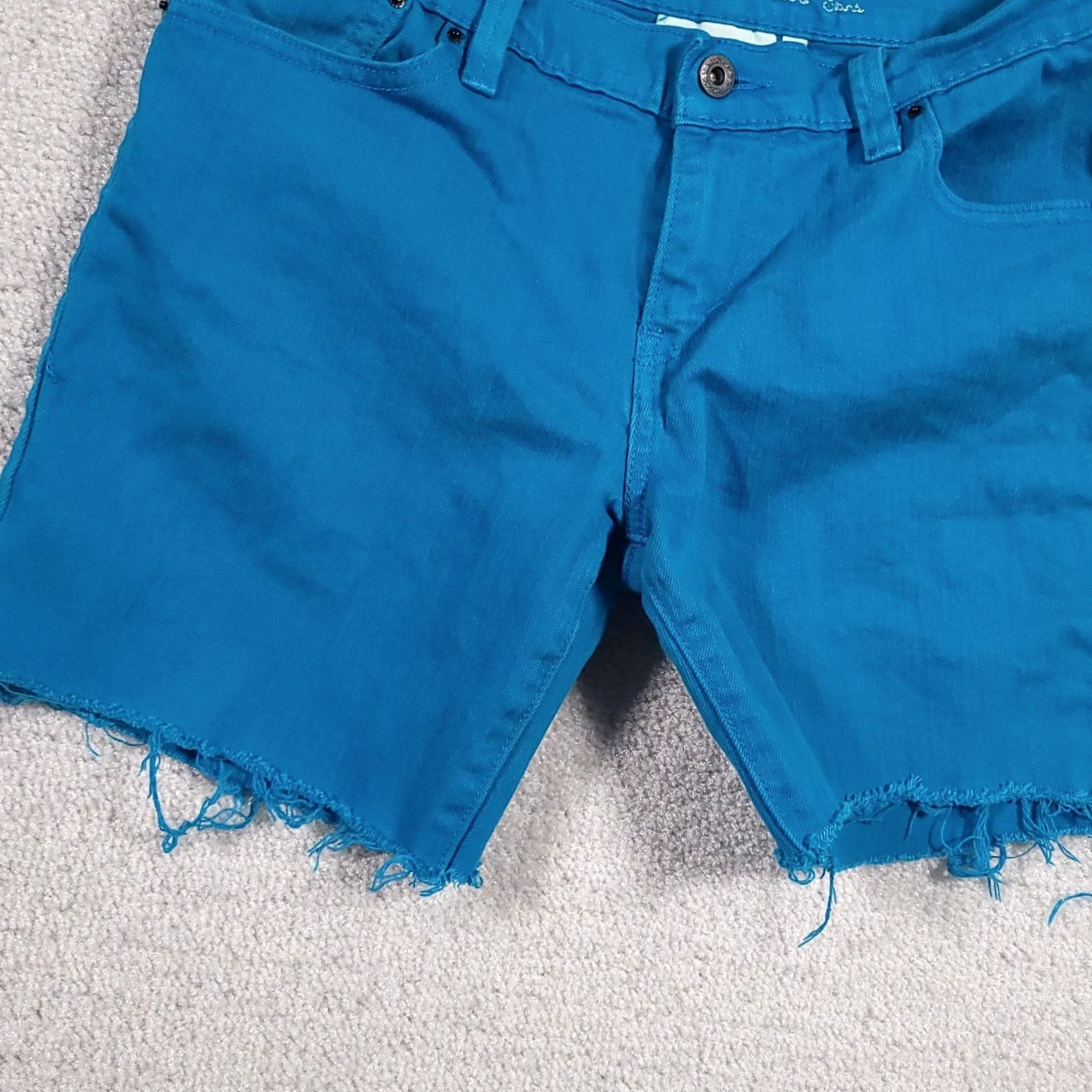 Levi's VINTAGE Levi’s Jean Shorts Cutoff Women's 4 Denim Blue Dyed Low Rise Stretch Size 27" / US 4 / IT 40 - 4 Thumbnail