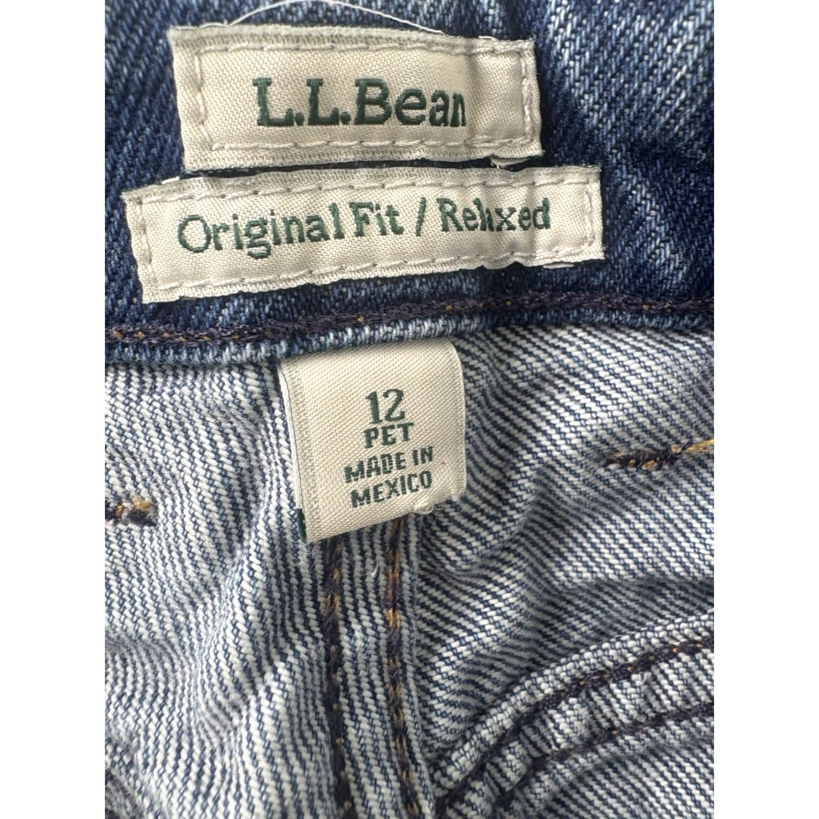 Vintage VINTAGE LL Bean Women's High-Rise Jeans 12P Blue 90s Retro Cotton Capris Size 34" / US 12 / IT 48 - 7 Thumbnail